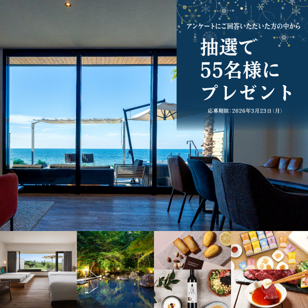 アンケートにご回答いただいた方の中から抽選で55名様にプレセント